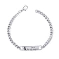 thumbnail image 1 of CNKOO Zodiac Stainless Steel Curved Bracelet - Silver, 1 of 7