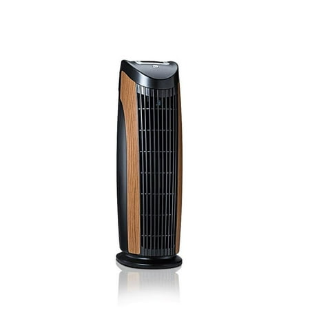 Alen T500 Basic SmartBundle with Allergen-Reducing Air Purifier Tower and Two Basic HEPA Filters, 500 SqFt; Black with Oak