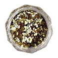 thumbnail image 4 of 1Mm Mini Poudre Scintillante en Forme de Cœur Amour Charme pour Ongles Or & Poudre de Soie M8, 4 of 8