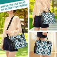thumbnail image 5 of FORMRS Insulated Lunch Bag Unisex Large Capacity with Shoulder Strap, Blue Mosaic Pattern, 5 of 6