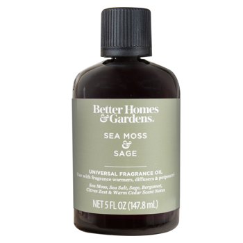 Better Homes & Gardens Universal Fragrance Oil, Sea Moss & Sage Scented, 5 fl oz, for use with Fragrance Oil Diffusers, Fragrance Warmers, Potpourri, and Wicking Fragrance Diffusers