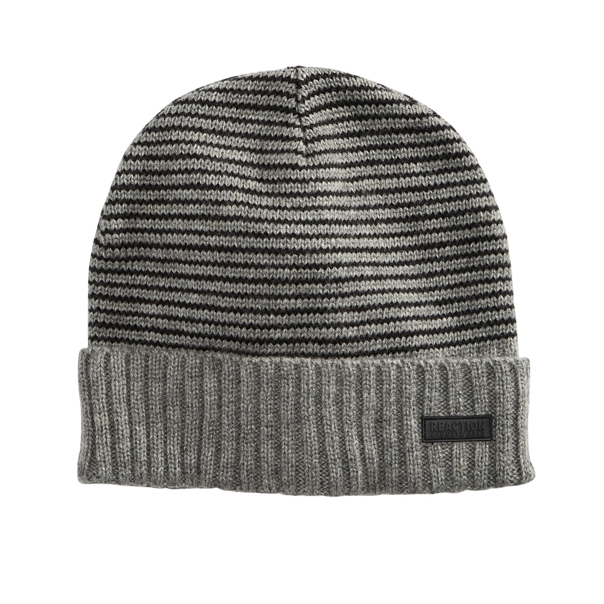 Kenneth Cole Mens Stripe Cuff Beanie 