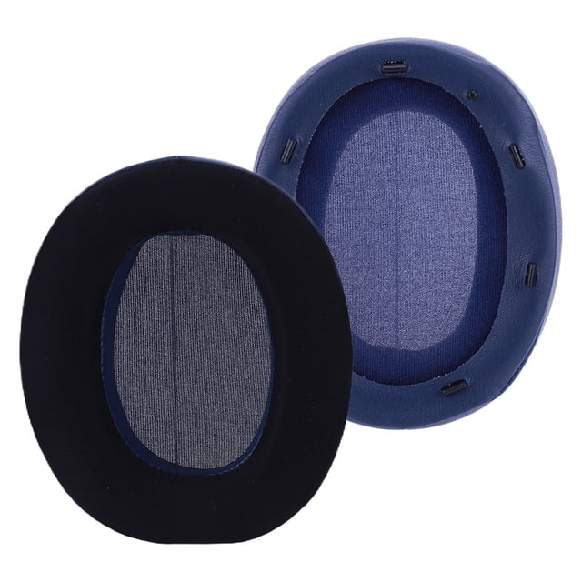 almohadillas para auriculares, almohadillas de repuesto para auriculares sony wh-xb910n Azul gel refrescante: dos almohadillas ovaladas en vista frontal y trasera; exteriores en gel azul, interior con tela y espuma viscoelástica, borde negro acolchado y ranuras de anclaje visibles; tamaño aprox. 100×82×23 mm, compatibles con Sony WH-XB910N, adecuadas como regalo.