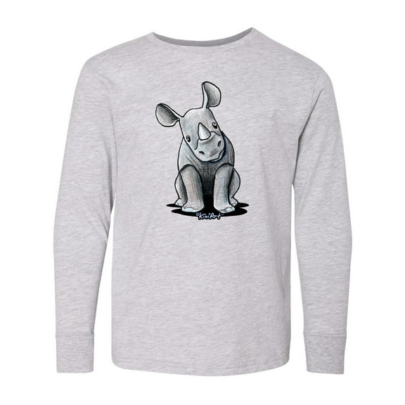 Inktastic Curious Rhinos Long Sleeve Youth T-Shirt