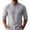 Gray, variant on Linen Shirts for Men Breathable Crinkle Frog Button Stand Collar 3/4 Sleeve Daily Tops,Sizes M-4XL