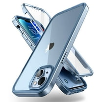 SUPCASE Unicorn Beetle Edge XT Case for iPhone 14 Plus 6.7", with Built-in Screen Protector Slim Frame Clear Protective Case(Azure)