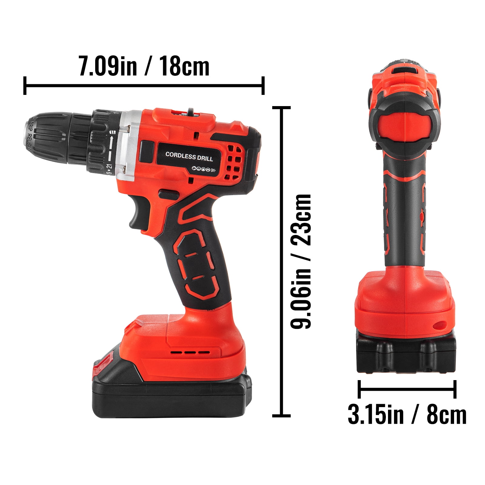 VONTOX Cordless Drill/20V Screwdriver DIY kit,2x2Ah Batery,24PCS,2 spe – 5  Star Dealz