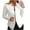 White, variant on Womens Zip up Open Front Blazers Casual Long Sleeve Mock Neck Blazer Jackets Solid Color Work Suit Coat M