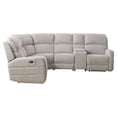 thumbnail image 3 of ACME Olwen Power Motion Sectional Sofa, Mocha Nubuck, 3 of 11