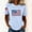 Light Blue, variant on NTACZA Short Sleeve Womens Summer Tops Casual Crew Neck Usa American Flag Print T‑Shirts Graphic Tees Relaxed Fit Festival Black