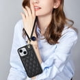 thumbnail image 5 of Wallet Cover for iPhone 15 with Detachable Wrist Strap, Credit Card Slots Holder Magnetic Snap Back PU Leather Kickstand Phone Case for iPhone 15 Girls Women, Black, 5 of 8
