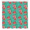 thumbnail image 3 of Ambesonne Watermelon Shower Curtain, Fruit Slices and Shapes, 69"Wx75"L, Dark Seafoam and Multicolor, 3 of 5