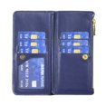 thumbnail image 6 of for Z Fold 4 Women Wallet Case, Magnetic Leather Purse Zipper Wallet Folio Flip Credit Card Coin Case Stand with Wristp Hand Strap Lanyard Compatible with Samsung Galaxy Z Fold 5 5G 2022, Blue, 6 of 10