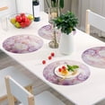 thumbnail image 6 of Qxltty 15inch Round Placemats Set of 1 Polyester Fabric Heat Resistant Washable Table Mat for Kitchen Party Decor Butterfly Garden, 6 of 7