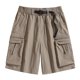 thumbnail image 1 of pstuiky Pantalones cortos para hombre, Pantalones cortos casuales de moda para hombre, de color sólido, con bolsillos tipo cargo y cintura elástica Pantalones cortos cargo, 1 of 6