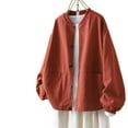 thumbnail image 2 of AUNVITO Women's Windbreaker Jacket With Big Pockets Lightweight Water-Resistant Polyester Outdoor Casual Loose Fit, 2 of 8