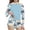 Light Blue3, variant on dazeni Girls Rash Guard Swimsuit UPF 50 Long Sleeve Modest Bathing Suit with Sporty Shorts Floral Print Swimwear Sun Protection Vacation Swimsuits Purple 12-13 Years