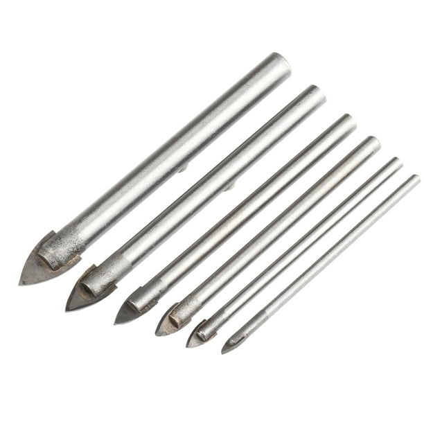 6Pcs 3 10Mm Ceramic Tile Bit Diamond Glass Hard Tiles Spade Drill Ground Carbide Tip