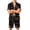 Black #19, variant on Halloween Matching Pajamas for Men Pj Sets Bat Pumpkin Print Button Down Sleepwear Yellow S