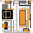thumbnail image 5 of Sage Green Grey Stripe Kitchen Curtains, Farmhouse Watercolor Modern Geometric 3-Piece Kitchen Curtain Valance and Tiers Set 24 Inch Length, Rod Pocket Half Window Curtains for Cafe Living Room, 5 of 6