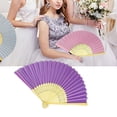 thumbnail image 4 of YAOMOBB Guest Hand Fan Fine Workmanship Bamboo Folding Hand Fan Stay Cool in Style, 4 of 6