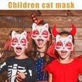 thumbnail image 4 of KAKOWELY 3 máscaras de cosplay de media cara para gato, máscaras para fiesta de mascarada, máscara de disfraz para actuación, 4 of 5