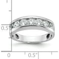 thumbnail image 3 of 14K White Gold Ibgoodman Men's Polished 7-Stone 1 Carat Aa Quality Diamond Ringsize 10 - Jbsp, 3 of 5