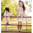 thumbnail image 2 of Millie Loves Lily Girls Cream Rodeo Print Dress and Short Set, Big Girls, Size 6,2-PCS, 2 of 3