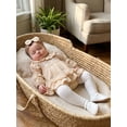 thumbnail image 6 of RUINIXCW Baby Girl Fall Outfits Goose/Strawberry Long Sleeve Ruffled Smocked Bubble Romper Dress and Bow Headband 2 Piece Set, 6 of 9