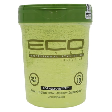 Eco Styling Gel Olive Oil, Green, 32 Oz., Pack of 3