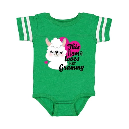 

Inktastic Valentines Day This Llama Loves Her Grammy Gift Baby Girl Bodysuit