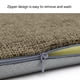 thumbnail image 5 of Cojín antideslizante para silla de comedor de 34 cm | Cojín de lino con relleno de esponja | Comodidad ergonómica para casa, cocina, oficina y coche | Gris claro y azul cielo, 5 of 5