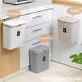 thumbnail image 4 of Multipurpose Use Trash Can, Easy Cleaning Hanging Bin with Lid for Office or Camping (Gray), 4 of 4