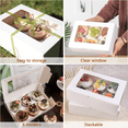 thumbnail image 3 of Livease 20Pcs Cupcake Boxes 6 Count, White Cupcake Containers with Window and Inserts, 3 of 8