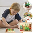thumbnail image 2 of MeetYTOYS Jigsaw Puzzles Wooden s Set, 24 Pieces Colorful Educational Animal Puzzles(Dinosaurs), 2 of 6