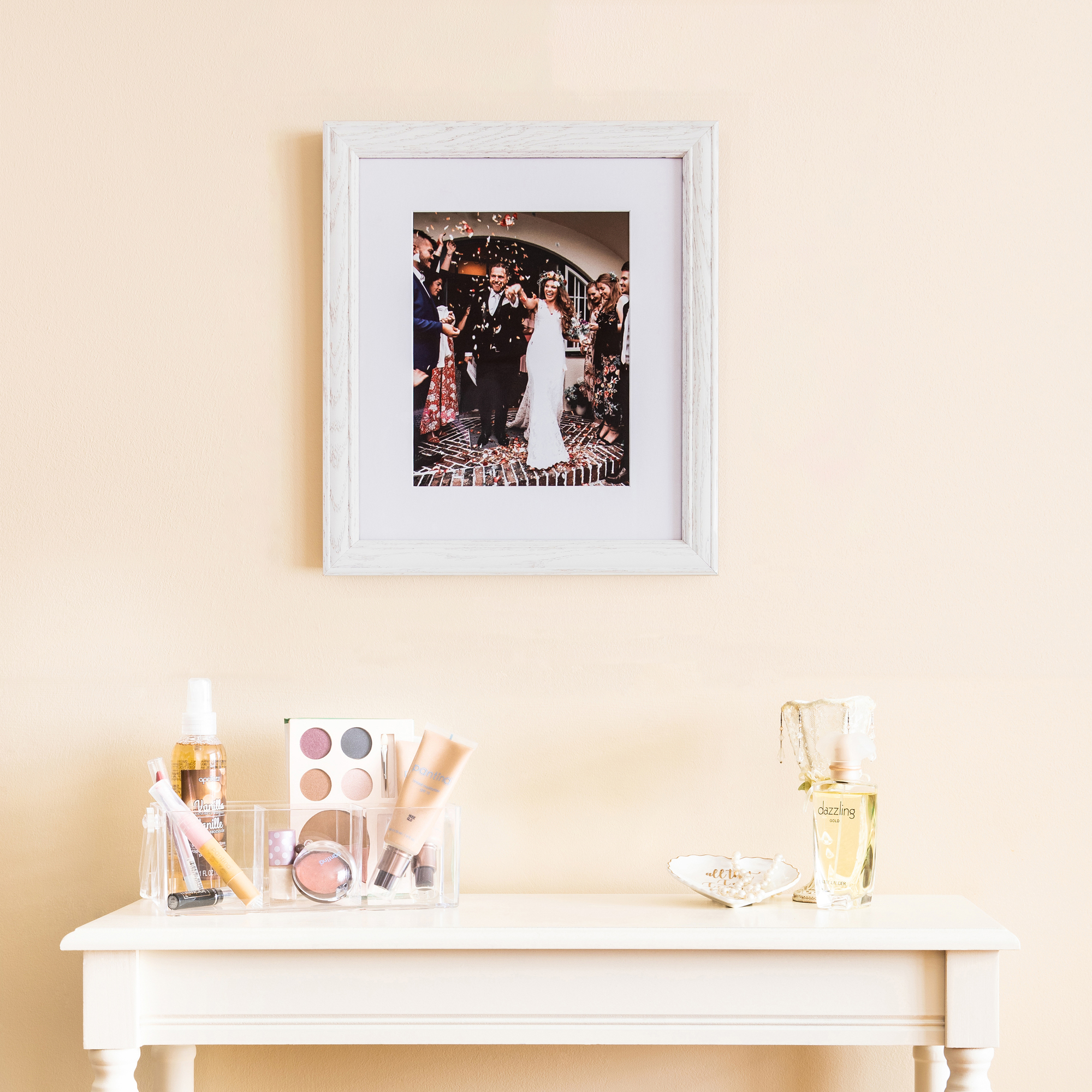 ArtToFrames 4x7 inch White Picture Frame, White Wood Poster Frame (4332)