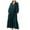 Green, variant on GigrtiJin Women Long Sleeve Maxi Dresses Casual Flowy V Neck Button up Ruffle Hem Dress Fashion Solid Color Dress