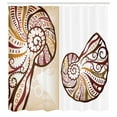 thumbnail image 3 of Ambesonne Ocean Shower Curtain, Seashells Abstract Boho, 69"Wx75"L, Pale Brown Cream, 3 of 5