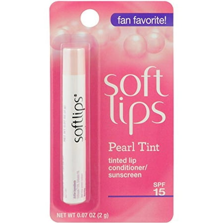 2 Pack Softlips Tinted Lip Conditioner / Moisturizer, Pearl, 0.07 oz each