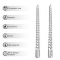 thumbnail image 5 of FCMSHAMD 9.8'' Silver Taper Candles- Unscented Dripless(4 Pack), 5 of 5
