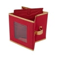 thumbnail image 6 of Simplify Holiday Saucer Plate Dinnerware Storage Box with 12 Felt Dividers, Red, 6 of 9