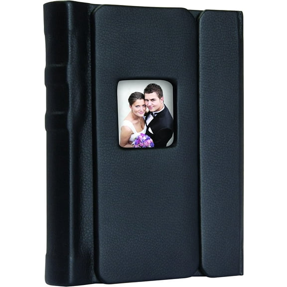 5" x 7" Black Overlapping Cover Self-Stick Photo Albums - Pack of 6