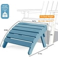 thumbnail image 2 of WINSOON Folding Adirondack Ottoman Outdoor Ottoman, Blue, 2 of 6