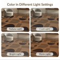 thumbnail image 7 of ODIKA 2'x3' Washable Throw Rug Non-Slip, Low Profile, Flatwoven, Easy Care Brown Earthy Geometric and Botanical Design Elegant Shapes with Natural Leaf Motifs for Hallway, Study Room, 7 of 7