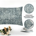 thumbnail image 2 of Boho Ethnic Pillow Covers 12x20 Inch Set of 2 Bohemian Carpet Throw Pillows For Couch Navy Blue Brown Geometric Decorative Pillow Cases Farmhouse Home Decor For Sofa Porch Patio Bed Room Outdoor, 2 of 6