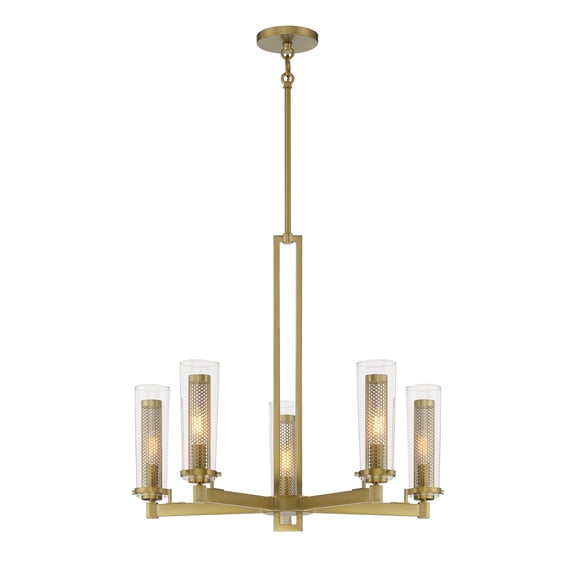 5 LIGHT CHANDELIER by Minka-Lavery 2185-695 in Brass Finish