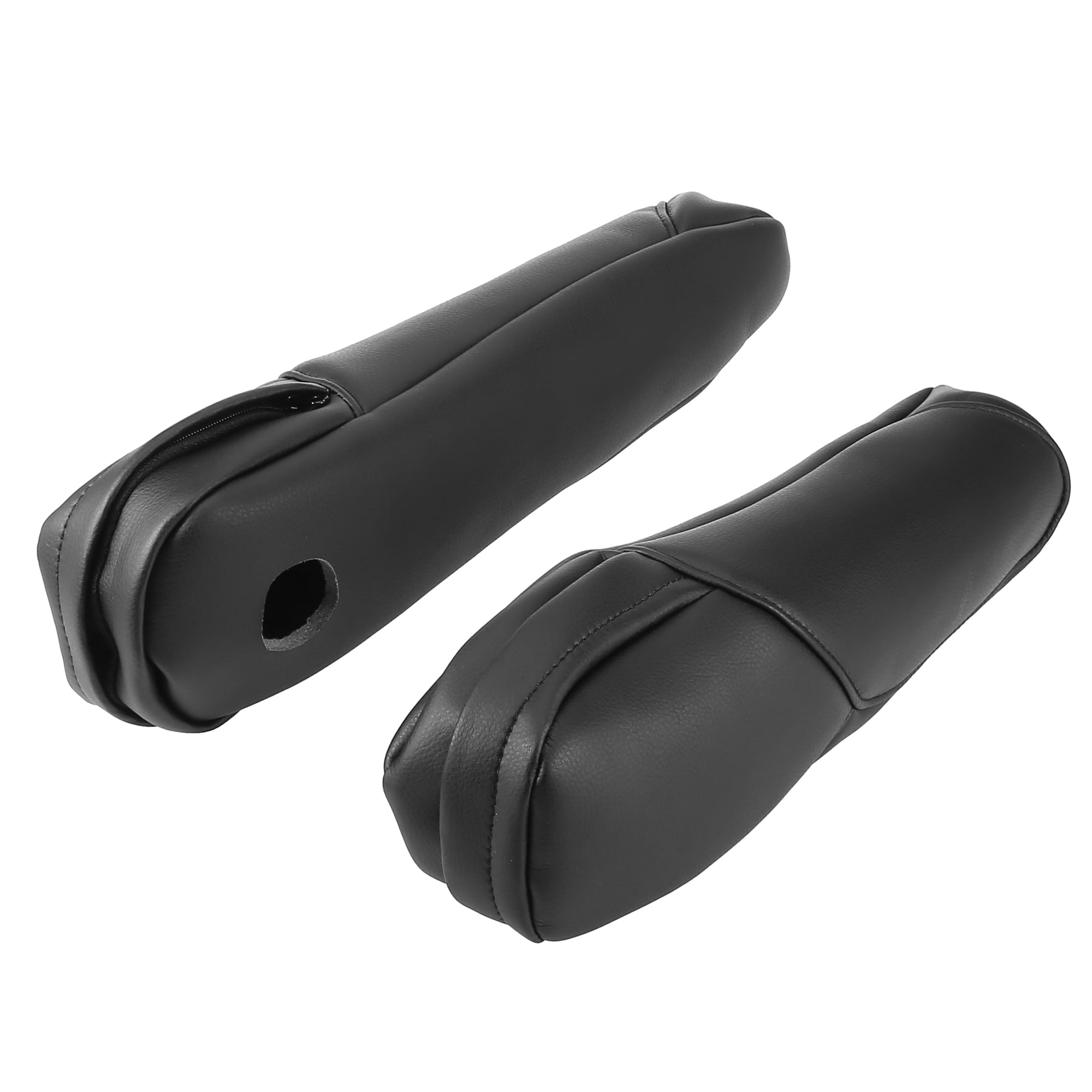 1 Pair Auto Front Seat Armrest Cover Replacement Microfiber Leather Black for Honda CR-V 2007-2009