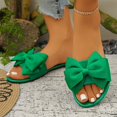 thumbnail image 6 of Alkepwun House Slippers Women's Summer Solid Color Bow Flat Casual Non-Slip Sandals Lightweight Comfort Versatile Slip On Open Toe Outdoor Shoes, 6 of 8