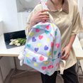 thumbnail image 4 of Mochila estética con corazón de amor, mochila escolar colorida, mochila escolar para niñas, 4 of 7