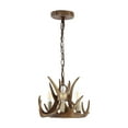 thumbnail image 5 of JONATHAN Y Nelle 11.5" Adjustable Resin Antler 3-Light LED Chandelier, Brown, JYL6313A, 5 of 8